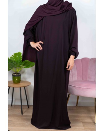 Abaya Manches élastiques -  -  Wool peach - El Bassira