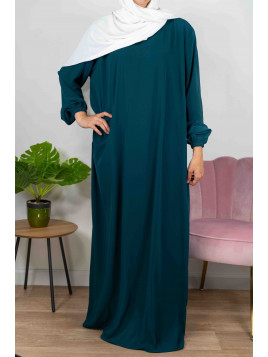 Abaya Manches élastiques -  -  Topaz ( nida satiné)  - El Bassira