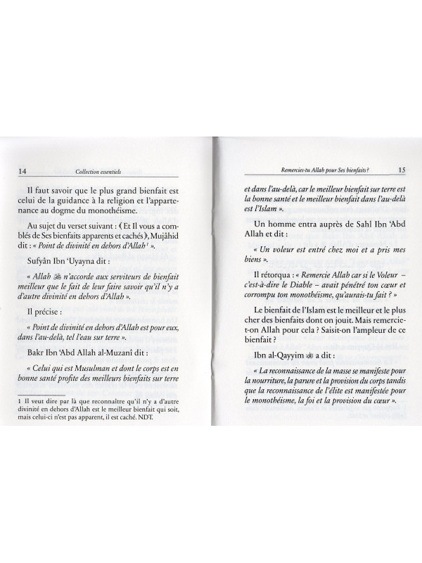 Remercies-tu ALLAH pour Ses bienfaits?