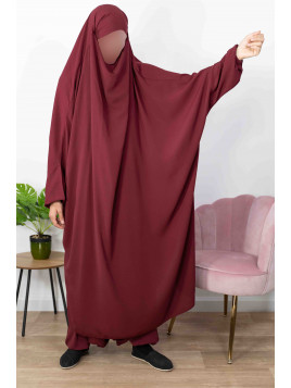 Jilbab 2 Pièces Serwal  -  Wool Peach - El Bassira