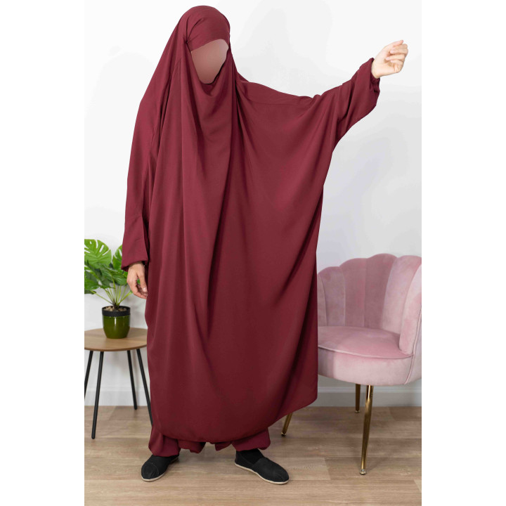 Jilbab 2 Pièces Serwal  -  Wool Peach - El Bassira