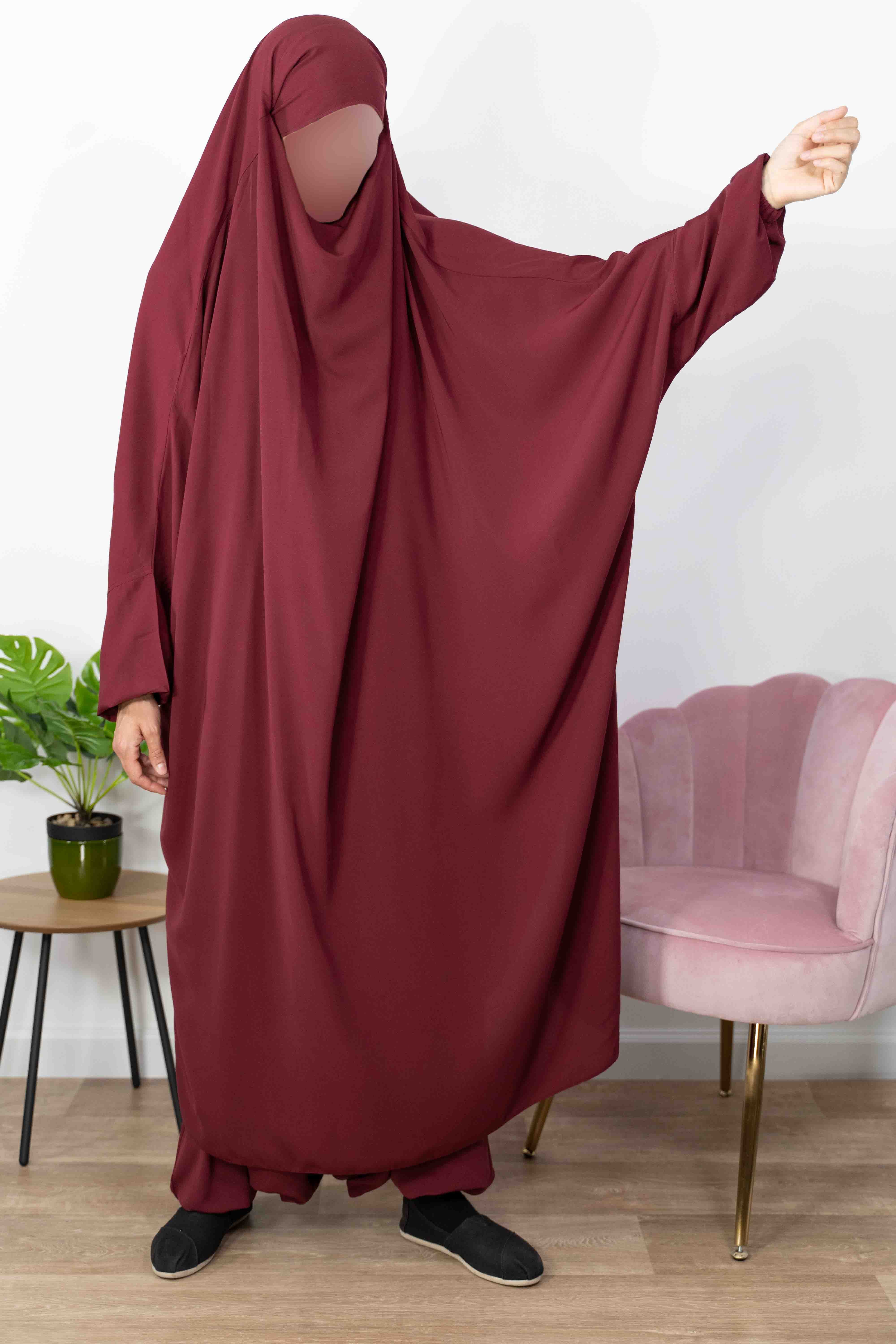 Jilbab 2 Pièces Serwal  -  Wool Peach - El Bassira