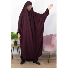 Jilbab 2 Pièces Serwal  -  Wool Peach - El Bassira
