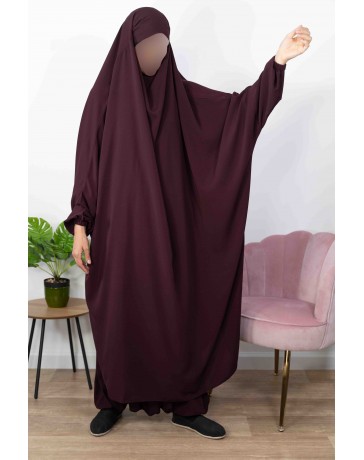 Jilbab 2 Pièces Serwal  -  Wool Peach - El Bassira