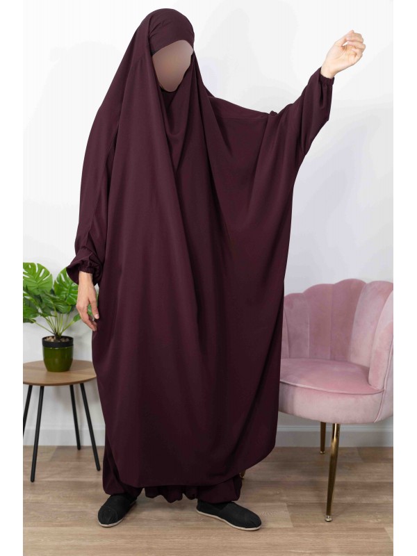 Jilbab 2 Pièces Serwal  -  Wool Peach - El Bassira