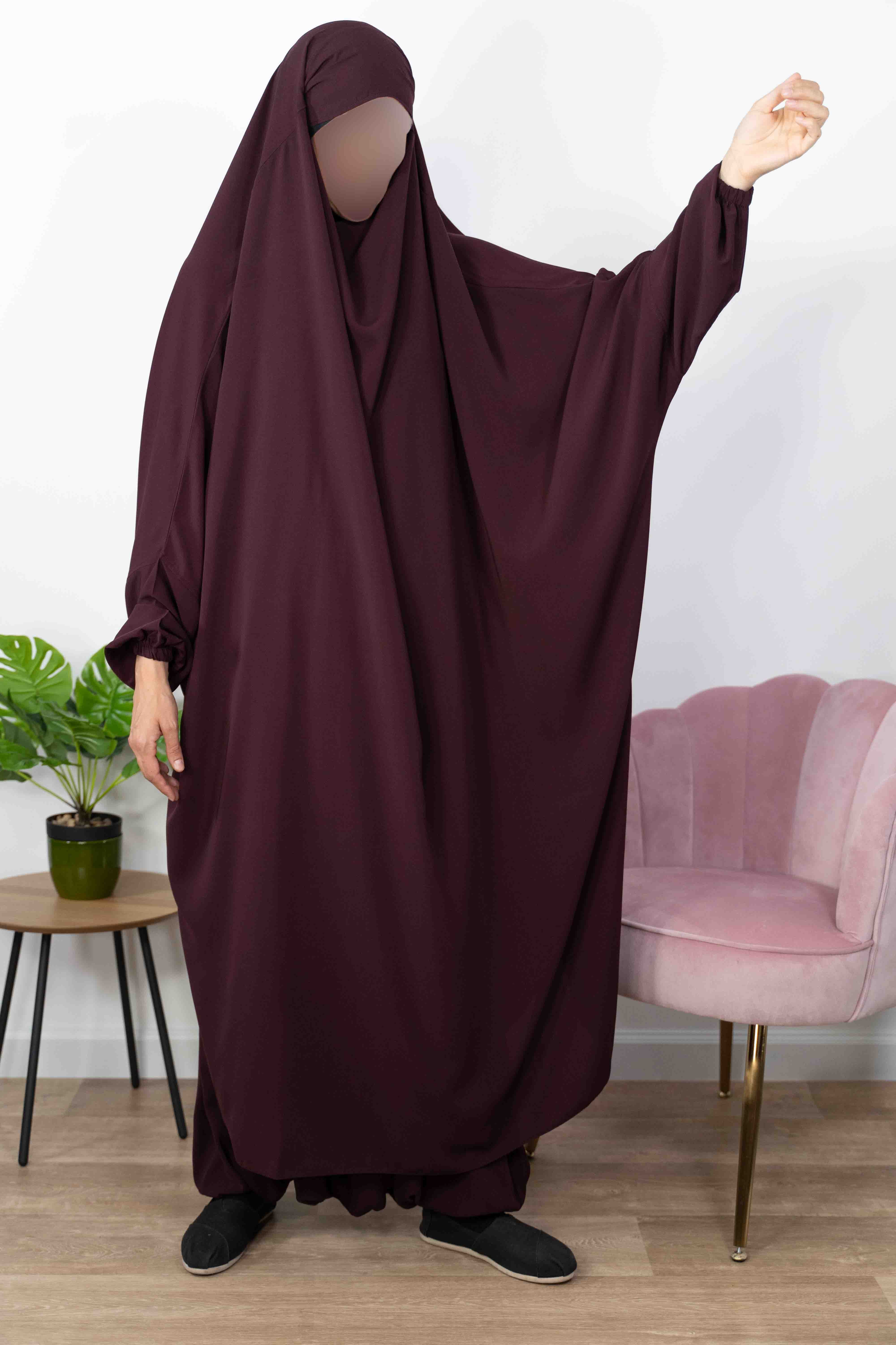 Jilbab 2 Pièces Serwal  -  Wool Peach - El Bassira