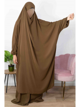 Jilbab 2 Pièces Jupe Marron...