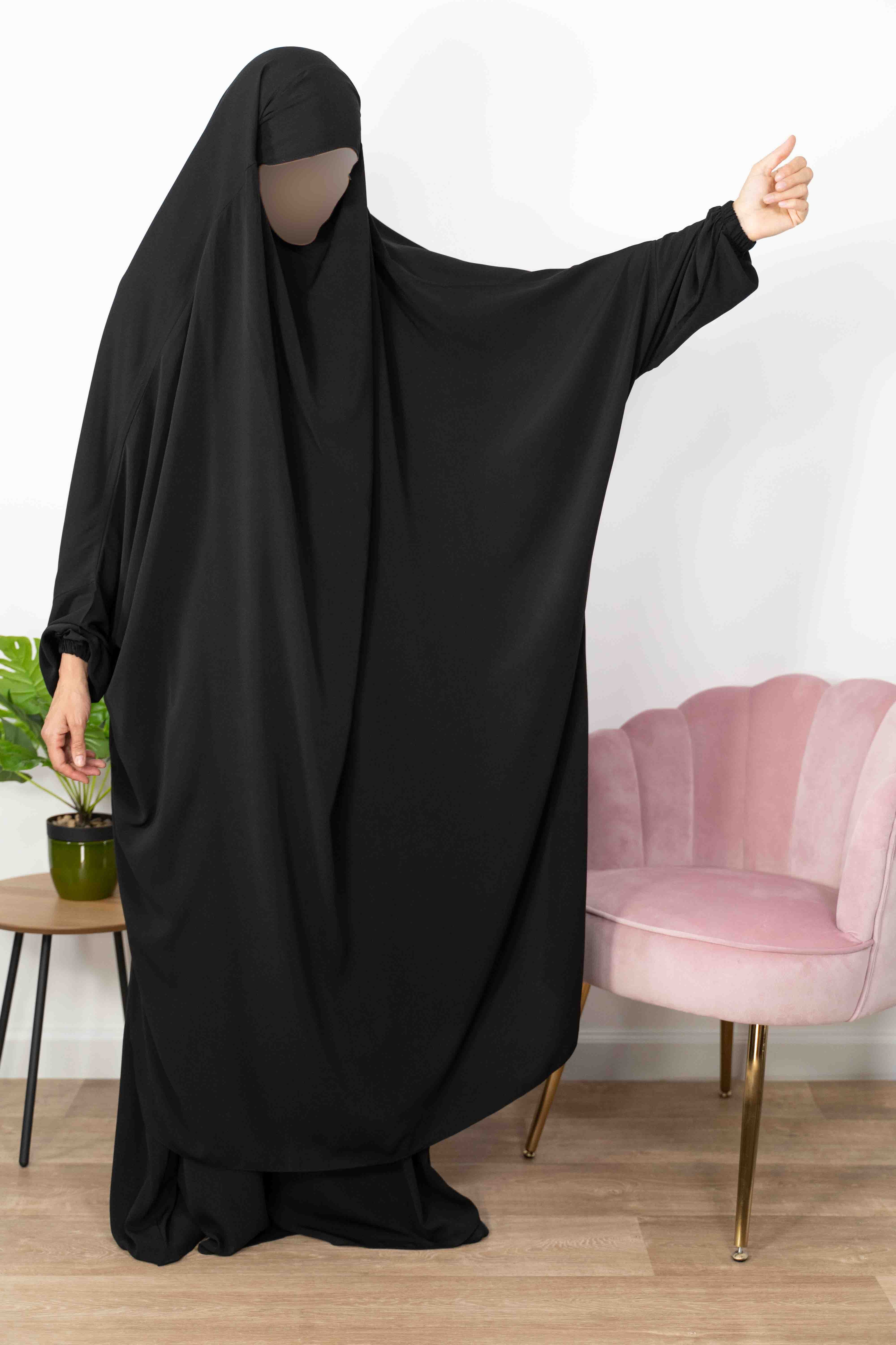 Jilbab 2 Pièces Jupes  - Noir 1-  Wool Peach - El Bassira