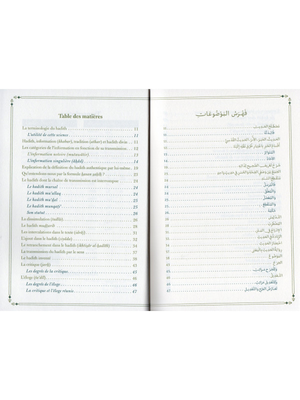 La terminologie du hadith