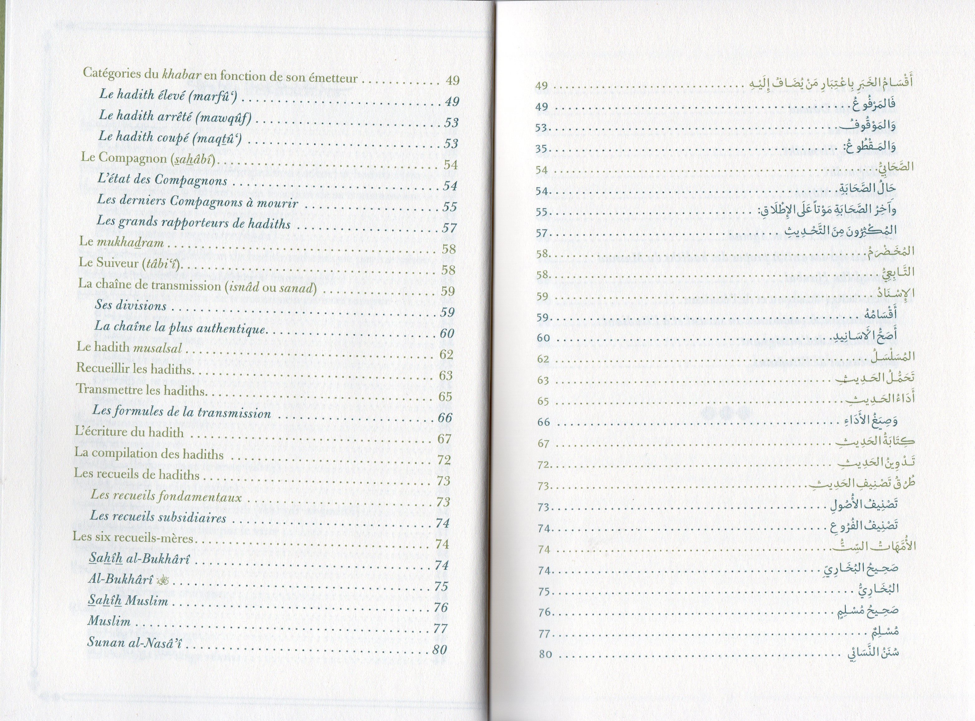 La terminologie du hadith