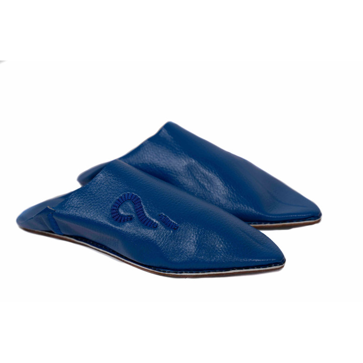Babouche homme -Bleu