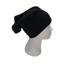 Bonnet Hijab noir 100% coton