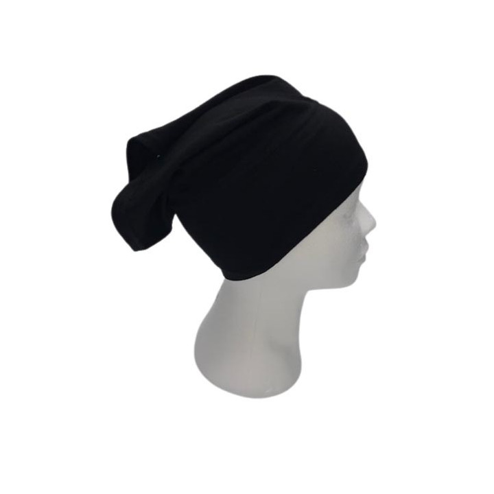 Bonnet Hijab noir 100% coton