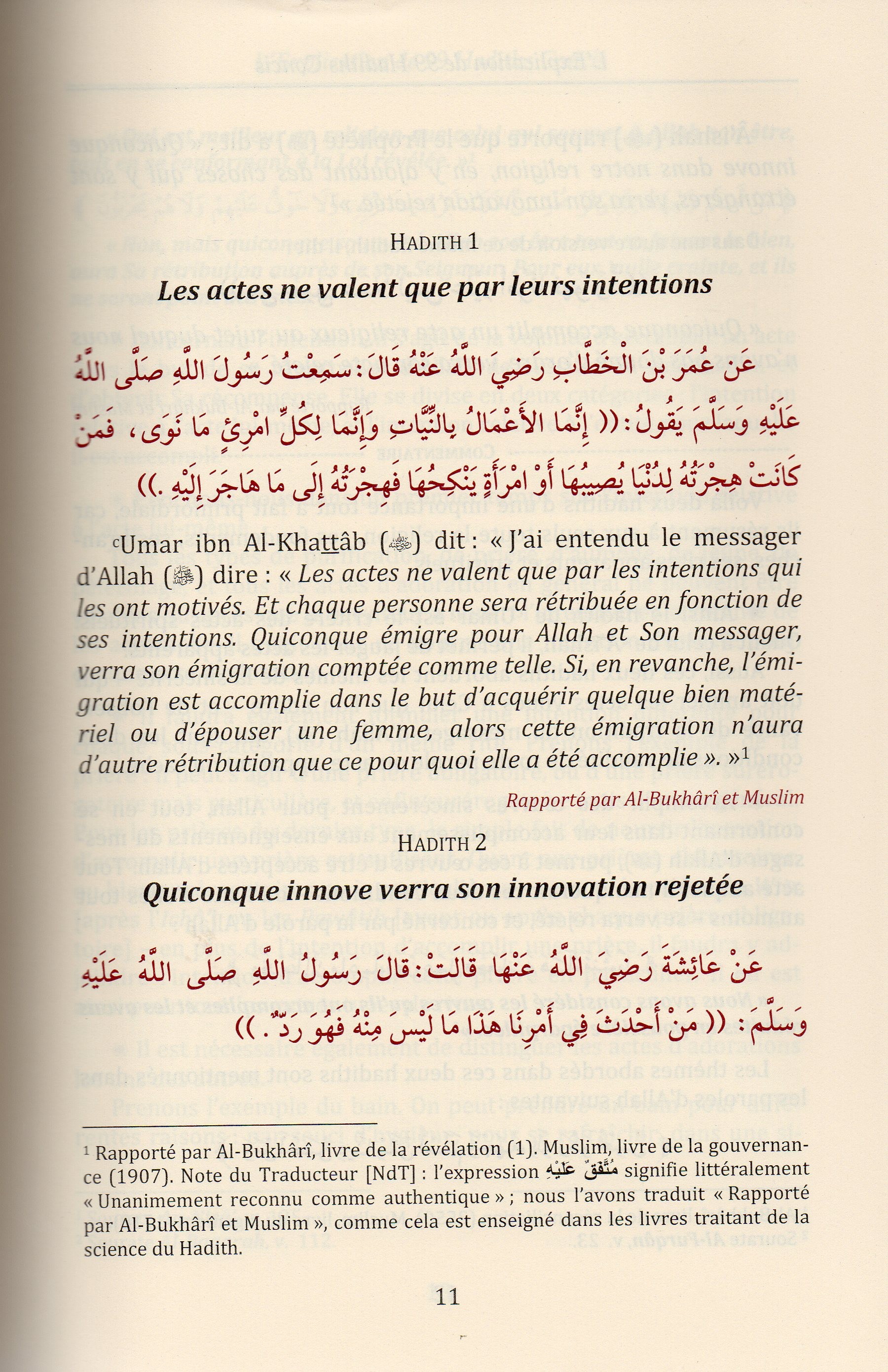 L'Explication De 99 Hadiths Concis