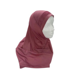 Hijab Enfant 3/8 ANS Rose Foncé