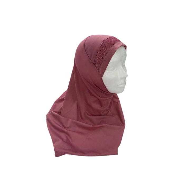 Hijab Enfant 3/8 ANS Rose Foncé