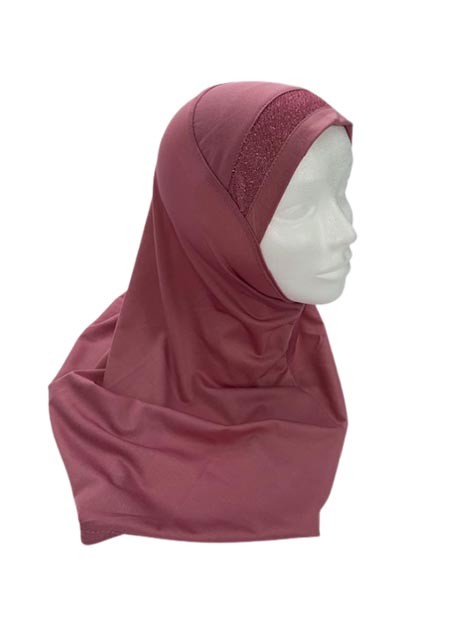 Hijab Enfant 3/8 ANS Rose Foncé