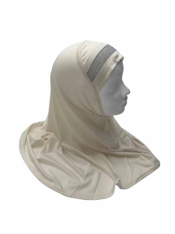 Hijab Enfant 3/8 ANS Blanc Cassé