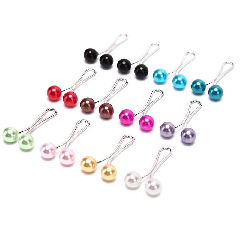 Pinces Hijab anti trou - Boite de 10 pièces - couleurs mélangées