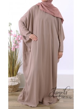 Abaya papillon Taupe clair...