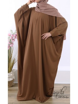 Abaya papillon marron clair...