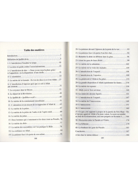 Au Coeur des Hadiths Divins