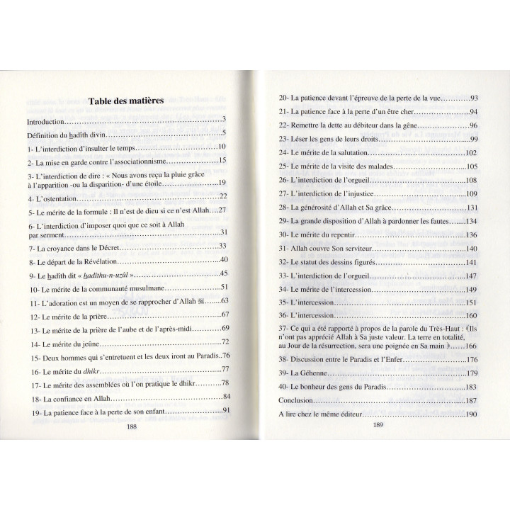 Au Coeur des Hadiths Divins