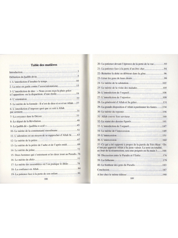 Au Coeur des Hadiths Divins