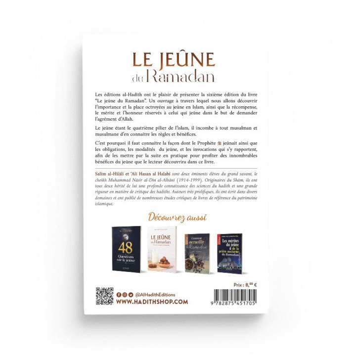 Le jeûne du Ramadan comme l'a enseigné le Prophète - Edition Al Hadith