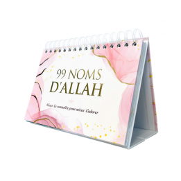 99 noms d'Allah - Calendrier chevalet rose - Editions al-hadith