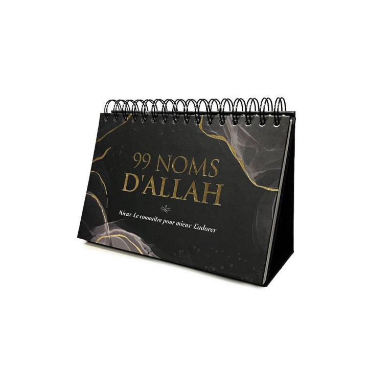 99 noms d'Allah - Calendrier chevalet noir - Editions al-hadith