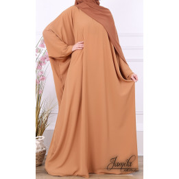 Abaya papillon Noir - tissu microfibre - Jamila