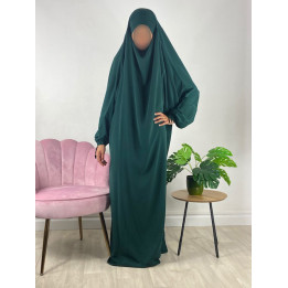 Jilbab 1 Pièce  - Bordeaux 162-  Wool Peach - El Bassira