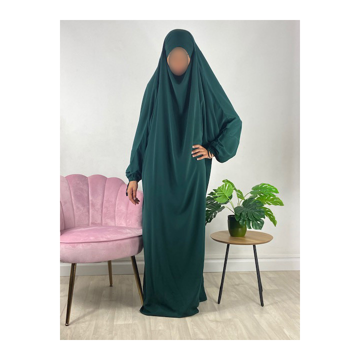 Jilbab 1 Pièce  - Bordeaux 162-  Wool Peach - El Bassira