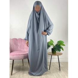 Jilbab 1 Pièce  - Bordeaux 162-  Wool Peach - El Bassira