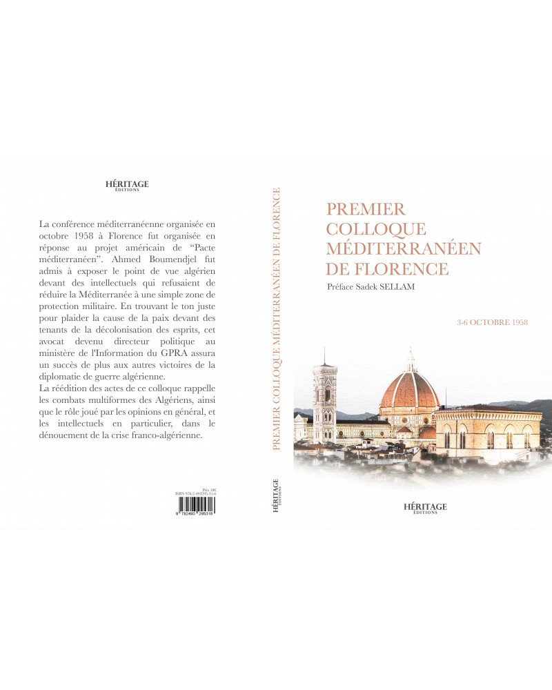 Premier colloque méditerranéen de Florence 3-6 octobre 1958 éditions Héritage
