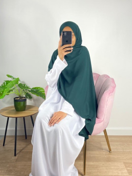 Hijab soie de médine vert...