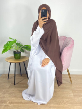 Hijab soie de médine marron