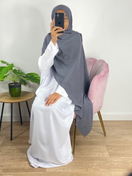 Hijab soie de médine gris...