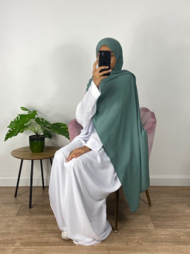 Hijab soie de médine bleu...