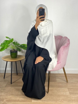 Hijab soie de médine Blanc...