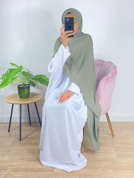 Hijab soie de médine vert...