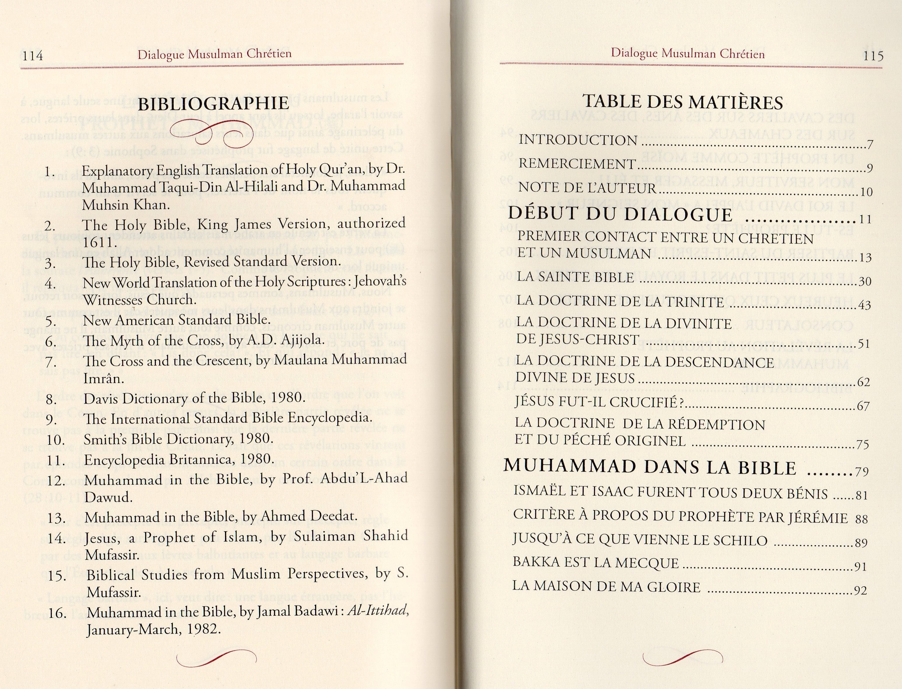 Dialogues Musulman Chrétien