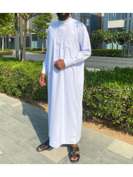 Qamis Saoudien Blanc - Coton