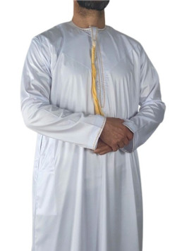 Qamis Omani Blanc - Satiné