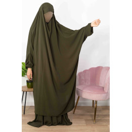 Jilbab 2 Pièces Jupes  - Vert Sapin 57-  Wool Peach - El Bassira