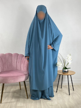 Jilbab 2 pièces 82 bleu...