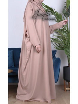 Abaya papillon Taupe rosé...
