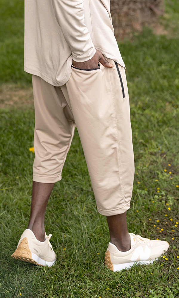 Sarouel Pantacourt Léger - Beige - Qabail
