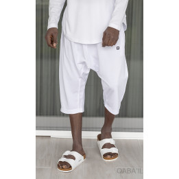 Sarouel Pantacourt Léger - Blanc - Qabail